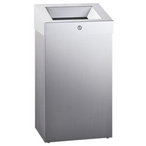 Kosz na odpady otwarty MERIDA STELLA, 47 l, STAL MATOWA