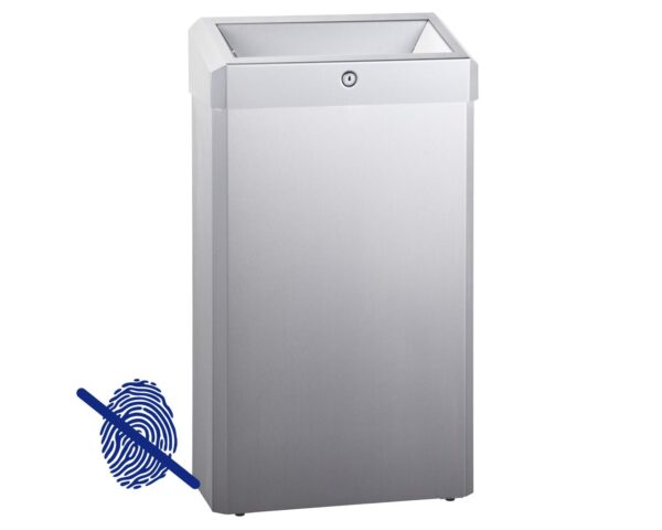 Kosz z otwartą pokrywą MERIDA STELLA Anti-FingerPrint, 27 l, stal matowa z powłoką AFP Kosz z otwartą pokrywą MERIDA STELLA Anti-FingerPrint, 27 l, stal matowa z powłoką AFP