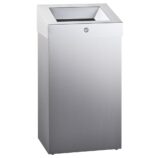 Kosz na odpady otwarty MERIDA STELLA Anti-FingerPrint, 47 l, stal matowa z powłoką AFP
