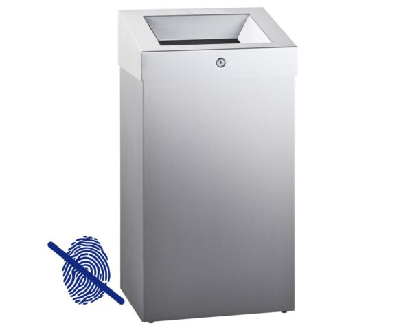 Kosz na odpady otwarty MERIDA STELLA Anti-FingerPrint, 47 l, stal matowa z powłoką AFP Kosz na odpady otwarty MERIDA STELLA Anti-FingerPrint, 47 l, stal matowa z powłoką AFP