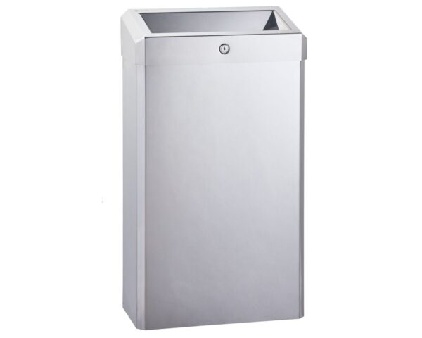 Kosz z otwartą pokrywą MERIDA STELLA, 27 l, STAL POLEROWANA Kosz z otwartą pokrywą MERIDA STELLA, 27 l, STAL POLEROWANA