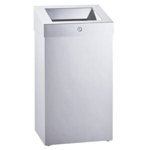 Kosz na odpady otwarty MERIDA STELLA PLUS, 47 l, STAL POLEROWANA