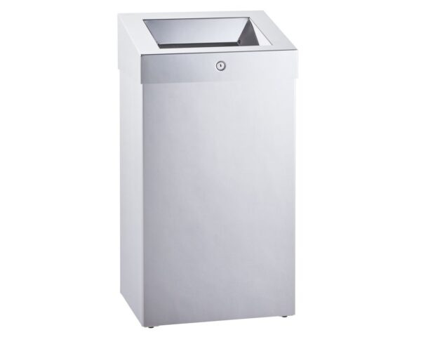 Kosz na odpady otwarty MERIDA STELLA PLUS, 47 l, STAL POLEROWANA Kosz na odpady otwarty MERIDA STELLA PLUS, 47 l, STAL POLEROWANA