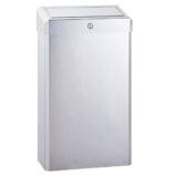 Kosz z uchylną pokrywą MERIDA STELLA, 27 l, STAL POLEROWANA