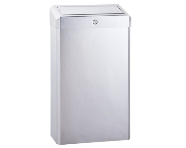 Kosz z uchylną pokrywą MERIDA STELLA, 27 l, STAL POLEROWANA Kosz z uchylną pokrywą MERIDA STELLA, 27 l, STAL POLEROWANA