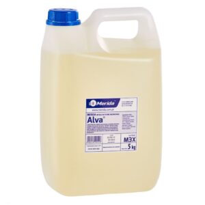 Specjalistyczne mydło w płynie dla przemysłu spożywczego MERIDA ALVA BEZWONNE słomkowe, kanister 5 kg, bez zapachu