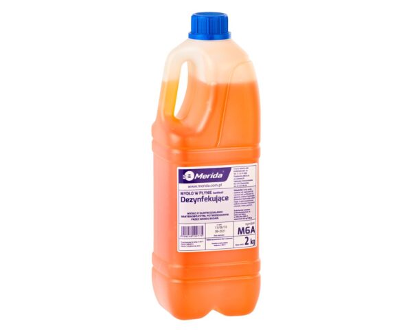 Mydło w płynie DEZYNFEKUJĄCE, butelka 2 kg, zapach grejpfrutowy Mydło w płynie DEZYNFEKUJĄCE, butelka 2 kg, zapach grejpfrutowy
