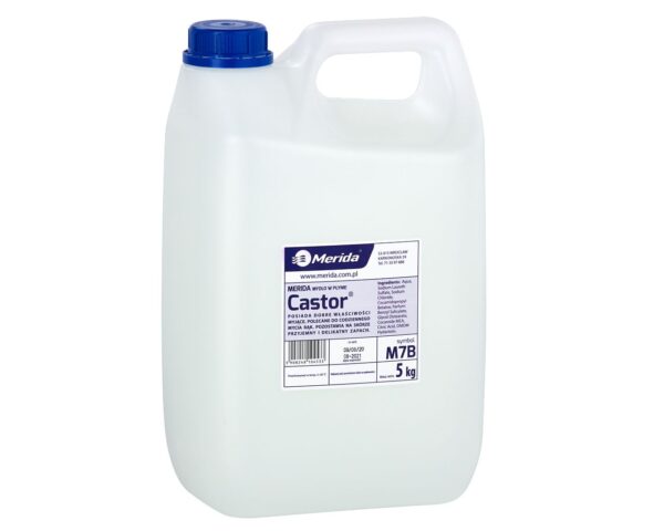 Mydło w płynie MERIDA CASTOR białe, kanister 5 kg Mydło w płynie MERIDA CASTOR białe, kanister 5 kg