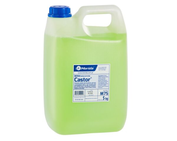 Mydło w płynie MERIDA CASTOR seledynowe, kanister 5 kg, zapach kwiatowy Mydło w płynie MERIDA CASTOR seledynowe, kanister 5 kg, zapach kwiatowy