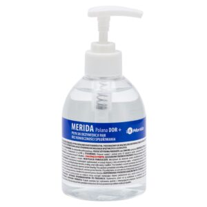 Płyn dezynfekcyjny MERIDA POLANA DDR+ do higienicznej dezynfekcji rąk, butelka 300 ml z pompką