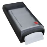 Pojemnik na serwetki gastronomiczne, czarny, tworzywo sztuczne, nablatowy lub naścienny