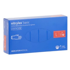 RĘKAWICE NITRYLOWE BASIC L, 100 SZT., BEZPUDROWE