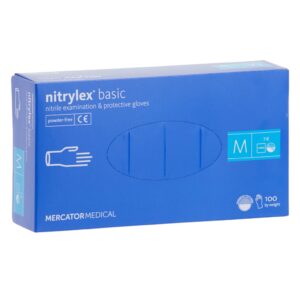 RĘKAWICE NITRYLOWE BASIC M, 100 SZT., BEZPUDROWE