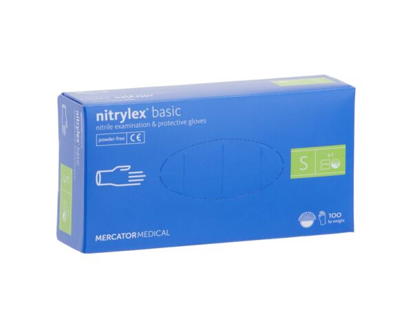 RĘKAWICE NITRYLOWE BASIC S, 100 SZT., BEZPUDROWE RĘKAWICE NITRYLOWE BASIC S, 100 SZT., BEZPUDROWE