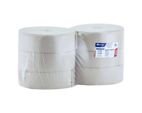 Papier toaletowy MERIDA ECONOMY, SZARY średnica 28 cm, długość 350 m, jednowarstwowy, zgrzewka 6 szt. Papier toaletowy MERIDA ECONOMY, SZARY średnica 28 cm, długość 350 m, jednowarstwowy, zgrzewka 6 szt.