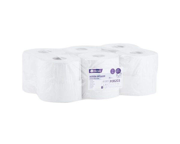 Papier toaletowy MERIDA OPTIMUM, BIAŁY, średnica 19 cm, długość 140 m, dwuwarstwowy, zgrzewka 12 szt. Papier toaletowy MERIDA OPTIMUM, BIAŁY, średnica 19 cm, długość 140 m, dwuwarstwowy, zgrzewka 12 szt.
