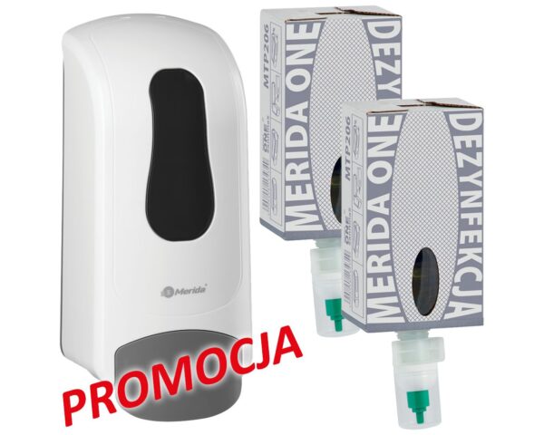 Dozownik mydła w pianie MERIDA ONE i 2 wkłady z mydłem MERIDA ONE SANITINAS DEZYNFEKCYJNYM Dozownik mydła w pianie MERIDA ONE i 2 wkłady z mydłem MERIDA ONE SANITINAS DEZYNFEKCYJNYM