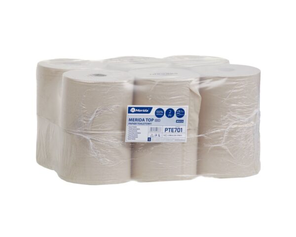 Papier toaletowy TOP EKO 900, opakowanie 12 szt.śr. 18,1 cm, dł. 180 m, 2-w., piaskowy Papier toaletowy TOP EKO 900, opakowanie 12 szt.śr. 18,1 cm, dł. 180 m, 2-w., piaskowy