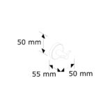 Wieszak z mosiądzu chromowanego podwójny, ŚLIMAK, POLEROWANY