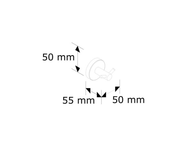 Wieszak z mosiądzu chromowanego podwójny, ŚLIMAK, POLEROWANY Wieszak z mosiądzu chromowanego podwójny, ŚLIMAK, POLEROWANY