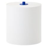 Ręczniki papierowe w roli z adaptorem MERIDA CLASSIC AUTOMATIC MAXI, białe, jednowarstwowe, długość 250 m, karton 6 rolek