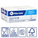 Ręczniki papierowe w roli z adaptorem MERIDA TOP AUTOMATIC MAXI, białe, dwuwarstwowe, długość 140 m, karton 6 rolek