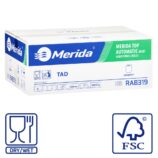Ręczniki papierowe w roli z adaptorem MERIDA TOP TAD AUTOMATIC MAXI, białe, jednowarstwowe, długość 200 m, karton 6 rolek