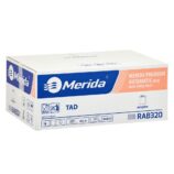 Ręczniki papierowe w roli z adaptorem MERIDA PREMIUM TAD AUTOMATIC MAXI, białe, dwuwarstwowe, długość 100 m, karton 6 rolek