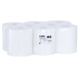 Ręczniki papierowe w roli MERIDA ECONOMY CENTER PULL MAXI, białe, jednowarstwowe, długość 320 m, opakowanie 6 rolek