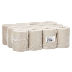 Ręczniki papierowe w roli MERIDA ECONOMY MINI, szare, jednowarstwowy, długość 65 m, opakowanie 12 rolek