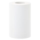Ręczniki papierowe w roli MERIDA KLASIK MINI, białe, jednowarstwowe, długość 116 m, opakowanie 12 rolek