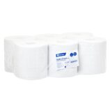 Ręczniki papierowe w roli MERIDA OPTIMUM MAXI, białe, dwuwarstwowe, długość 150 m, opakowanie 6 rolek