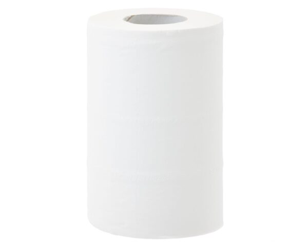 Ręczniki papierowe w roli MERIDA TOP MINI, białe, dwuwarstwowe, długość 70 m, opakowanie 12 rolek Ręczniki papierowe w roli MERIDA TOP MINI, białe, dwuwarstwowe, długość 70 m, opakowanie 12 rolek