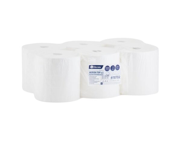 Ręczniki papierowe w roli MERIDA TOP CENTER PULL MAXI, białe, dwuwarstwowe, długość 180 m, opakowanie 6 rolek Ręczniki papierowe w roli MERIDA TOP CENTER PULL MAXI, białe, dwuwarstwowe, długość 180 m, opakowanie 6 rolek