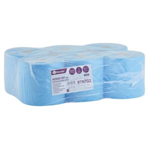 Ręczniki papierowe w roli MERIDA TOP CENTER PULL MINI, niebieskie, dwuwarstwowe, długość 122 m, opakowanie 6 rolek