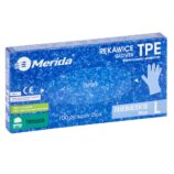 Rękawice elastomerowe TPE, niebieskie, rozmiar L, opakowanie 100 szt.