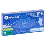Rękawice elastomerowe TPE, niebieskie, rozmiar XL, opakowanie 100 szt.