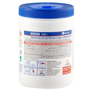 Chusteczki nasączone do chirurgicznej i higienicznej dezynfekcji rąk i powierzchni MERIDA DDR+, rolka 15 m, 100 listków