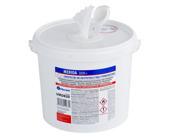 Chusteczki nasączone do chirurgicznej i higienicznej dezynfekcji rąk i powierzchni MERIDA DDR+, rolka 50 m, 200 listków Chusteczki nasączone do chirurgicznej i higienicznej dezynfekcji rąk i powierzchni MERIDA DDR+, rolka 50 m, 200 listków