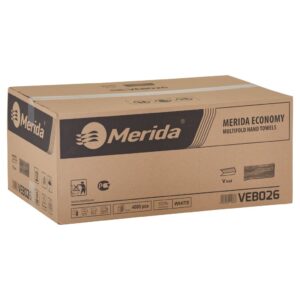 Ręczniki papierowe MERIDA ECONOMY, białe, jednowarstwowe, 4000 szt. (PZ26)
