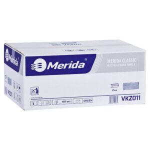 Ręczniki papierowe MERIDA CLASSIC, zielone, jednowarstwowe, 4000 szt. (PZ11)