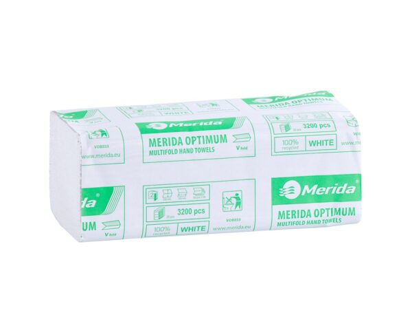 Ręczniki papierowe MERIDA OPTIMUM, białe, dwuwarstwowe, 3200 szt. (PZ33) Ręczniki papierowe MERIDA OPTIMUM, białe, dwuwarstwowe, 3200 szt. (PZ33)