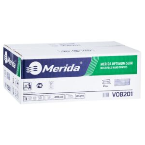 Ręczniki papierowe MERIDA OPTIMUM SLIM, białe, dwuwarstwowe, 4200 szt.