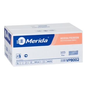 Ręczniki papierowe MERIDA PREMIUM, białe, dwuwarstwowe, 3200 szt.