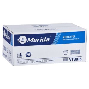 Ręczniki papierowe MERIDA TOP, białe, dwuwarstwowe, 3200 szt. (PZ15)