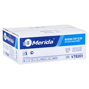 Ręczniki papierowe MERIDA TOP SLIM, białe, dwuwarstwowe, 4200 szt.