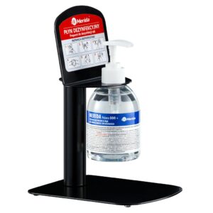 Stojak do dezynfekcji rąk blatowy MIKRO z płynem dezynfekcyjnym MERIDA POLANA DDR+