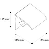 Uchwyt do papieru toaletowego metalowy, kolor BIAŁY