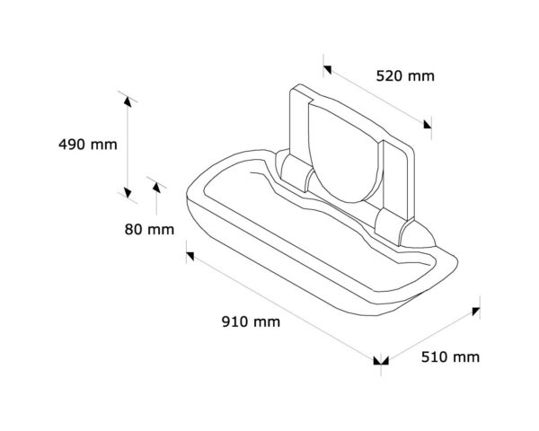 Stanowisko do przewijania niemowląt i małych dzieci, rozkładane, mocowane do ściany Stanowisko do przewijania niemowląt i małych dzieci, rozkładane, mocowane do ściany