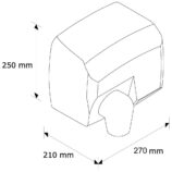 Elektryczna suszarka do rąk SANIFLOW PLUS - obudowa metalowa, STAL MATOWA